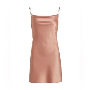 ALICE + OLIVIA Harmony satin mini slip dress NWT Size 4 (Blush/pink/Burnt Rose)